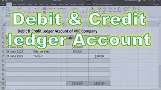 how to create Debit & Credit ledger account in excel | how to create general ledger account
