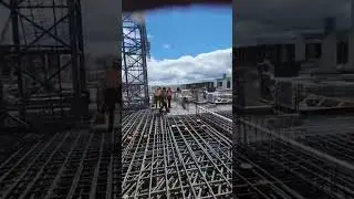 Rebar Transfer Slab 3rd floor #shorts #construction#rebar #slab #engineering