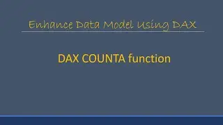 DAX COUNTA function Power BI