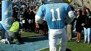 North Carolina Football team coming out of the tunnel. UNC 49 Wake 24