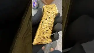 Grips for AR-15 #gun #gunengraving #engraving #gold #handmade #ar15