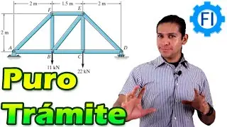 Reacciones en Apoyos de Armadura |Equilibrio de Cuerpos Rígidos| Estática - Salvador FI