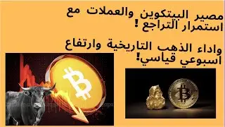 اداء الذهب التاريخي والقياسي والمتوقع والمنتظر للبيتكوين والعملات الرقمية مع الاداء الحالي !