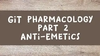 Anti-Emetics Drugs (Git pharma) #katzung #lippincott  #pharmacology #antiemetics