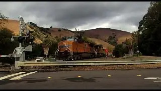 Two Union Pacific Freight Trains on the UP Oakland Subdivision in Niles Fremont, CA on July 15, 2015
