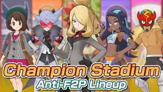 [Pokemon Masters EX] ANTI-F2P RUN | 7500 Points Master Mode | Champion Stadium - Wave 49
