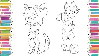How to Color Fox | Fox Coloring Pages For Kids
