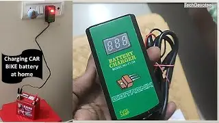 DigiTronix- CAR Bike Battery Charger/Lead Acid Battery 12V Charger with Digital Voltage Display