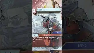 A 3D Shadowbox Card of Auron from Dissidia Final Fantasy: Opera Omnia.