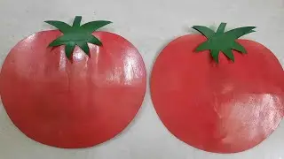 How to make Tomato 🍅 for school projects | Paper Crafts | Tometoes making for school program |
