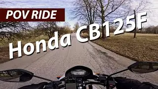 Relaxing motorcycle ride. Honda CB125F (CBF125M). RAW sound Onboard.