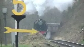LNER B1 61264 powering up to Goathland