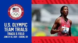 U S TRAILS OLYMPICS WOMENS 100M HURDLES HEAT 3 REACTION