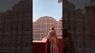 VISITING THE PINK CITY IN JAIPUR, HAWA MAHAL 💗 #hawamahal #india #travel #rajasthan #pinkcity