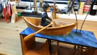 Man In Boat With Seagulls Automata