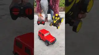 Mahindra Thar RC vs Stunt Car Remote Control new high speed car #toys #tharstunts