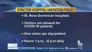 St. Rose Dominican: Stricter hospital visitation policy starts today