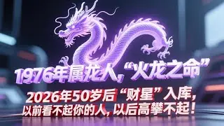 1976年属龙人，火龙之命！2026年50岁后「财星」入库，以前看不起你的人，以后高攀不起！ #属龙运势 #生肖龙运程 #属龙运程 #12生肖运程 #2026丙午马年 #十二生肖 #财运 #健康运势