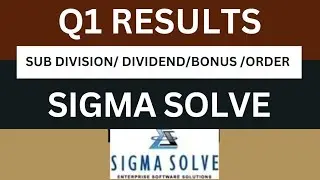 sigma solve Q1 Results 2026 | sigma solve Results Today | sigma solve Share Latest News 