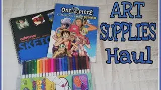 ART SUPPLIES HAUL | ONE PIECE MANGA COLORING BOOK | COLORING PENS