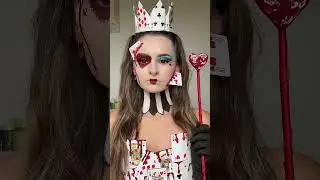 queen of hearts makeup ❤️ #makeup #halloweenmakeup