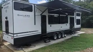 French drain around a camper & gravel driveway 