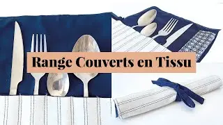 Objectif Z&eacute;ro D&eacute;chets: Le Range Couverts en Tissus // Tuto Couture en Moins d'1H // DIY D&eacute;butant