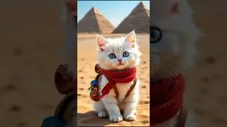 Adventures  Brave Cat Visit Egypt Of Pyramid #cat #Short#viral#trending#animation#ai video #kitten