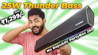 Nu Republic PartyBox 250 | Feel the 25W Power 🎶 RGB Party Lights | 8H Nonstop Fun