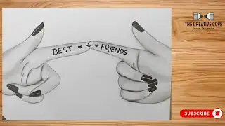How to draw a two Girl Friendship -Best Friend Drawing || Pencil sketch for beginner || Girl drawing