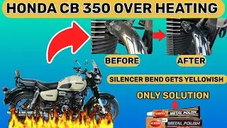 Honda CB 350 Over Heating Problem Solved & Yellow Silencer Fix | CB 350 Heating Issue 😡 | #cb350 #yt