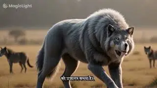 Story of lion 🦁 🦁 and world biggest wolf 🐺🐺#story creator # Teslacybertruck