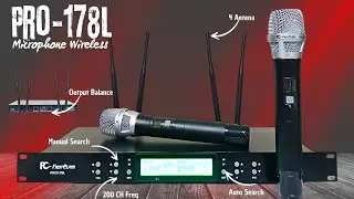 Review Microphone Wireless dgn Receiver 4 Antena Jangkauan Sinyal Luas & Stabil | Firstclass PRO178L
