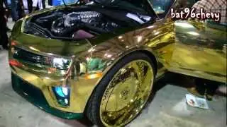 GOLD CHROME CAMARO ZL1 Lifted on 30