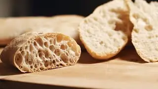 Ciabatta by the Biga method [professional Video-recipe]