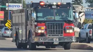 Winnipeg Fire Paramedic Service Engine 18 Responding To A Medical Call