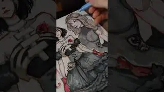 Anime Girl Sketch Marker Cute Face Study Drawing Sketching Speed Paint Illustration Sketchbook Art
