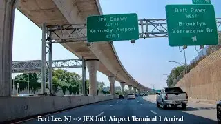 Latest and Fastest Way to JFK Airport from Fort Lee New Jersey on 8/9/2020 뉴저지 포트리에서 JFK 공항 가는 빠른 길