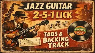 2-5-1 Jazz Guitar Lick for Beginners | Tabs & Backing Track