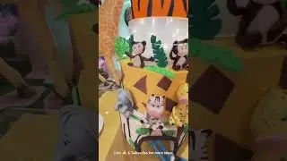 #train #cake #carousel #jungle #animals #jungletheme #cakes #tiger #lion #monkey #rotation #levitate