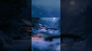 Slip into a quiet winter night in Japan ❄️