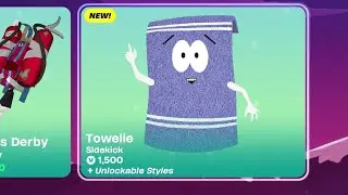 Fortnite gameplay of the Towelie Sidekick (South Park)