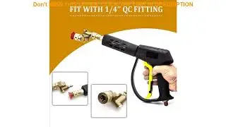 Slide Pressure Wash Tip Set 4000PSI Quick Connect Swivel Coupler 5 Multiple Degrees Pressure Washin