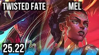 TWISTED FATE vs MEL (MID) | 39k DMG, 900+ games | KR Challenger | 25.22