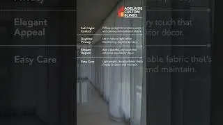Sheer Curtains for Modern Homes | Soft Lighting, Elegant & Custom Design | Adelaide Custom Blinds