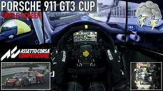ACC - Porsche 991 GT3 R Cup in the Rain at Brands Hatch [Triple Screen Setup Onboard]