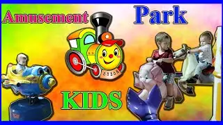 Mini train amusement park for under 3 | Ride on plane for kids | kids playing  with trains airplanes