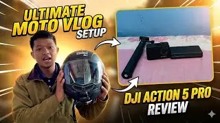 MOTO VLOG SETUP  //DJI ACTION5 PRO // ALL DETAILS EXPLAINED  // REVIEW VIDEO❤️