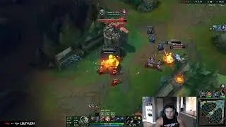 Tyler1 snipes Kog across the map with Draven's ult