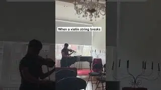 Violin string break caught on camera